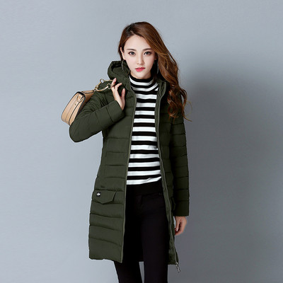 Удобно дамско дълго яке тип грейка с практична качулка,4 цвята