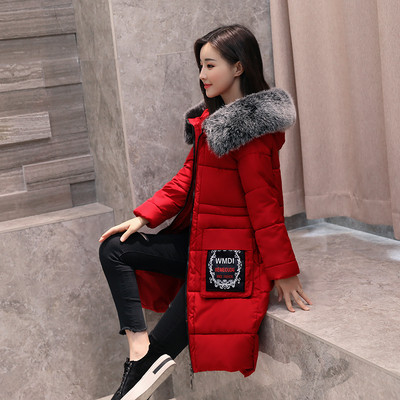 Модерно дамско зимно яке с много мек пух по качулката, 3 цвята