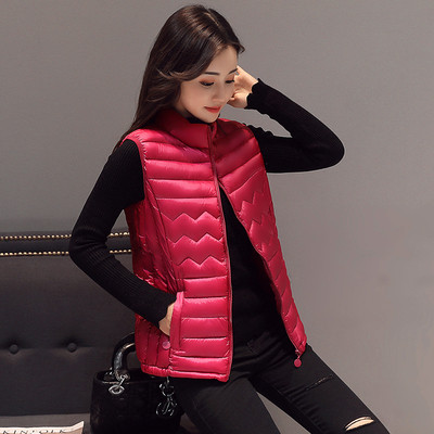 Καθημερινό αθλητικό κομψό γυναικείο γιλέκο με κολάρο σε σχήμα O