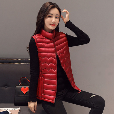 Καθημερινό αθλητικό κομψό γυναικείο γιλέκο με κολάρο σε σχήμα O