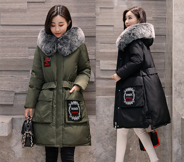 Ένα μακρύ μπουφάν με ένα όμορφη γούνα στο κολάρο, 3 χρώματα