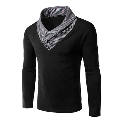 Λεπτή ανδρική μπλούζα από βαμβάκι 