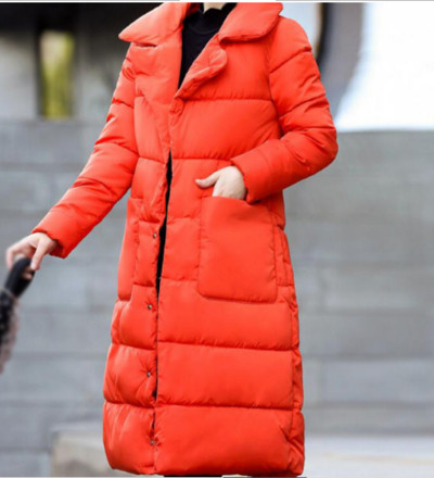 Дамско дълго яке тип грейка с джобове , 6 цвята