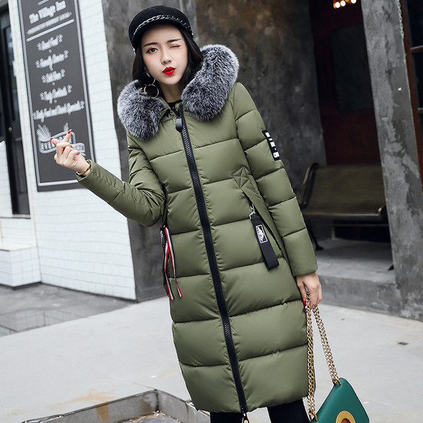 Актуално дамско зимно яке с качулка и пух, 6 цвята