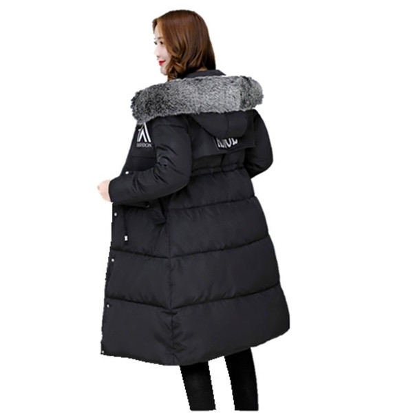 Актуално дамско зимно яке с пухена качулка , 5 цвята