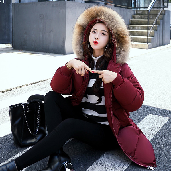 Зимно дамско много дебело яке тип шуба с пухена яка в 5 различни модела