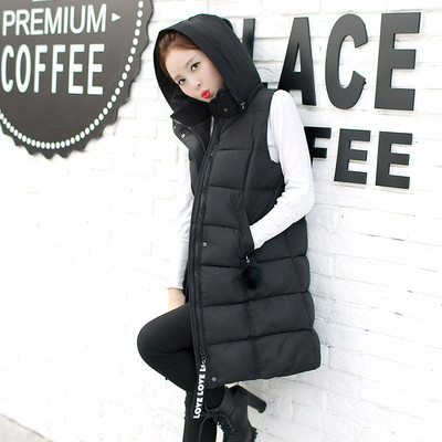 Μακρύ γυναικείο hoodie γιλέκο με κουκούλα και φερμουάρ