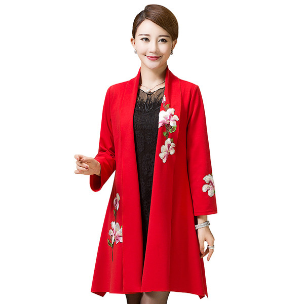 Φοβερή γυναικεία ζακέτα  με floral κεντήματα, 3 μοντέλα