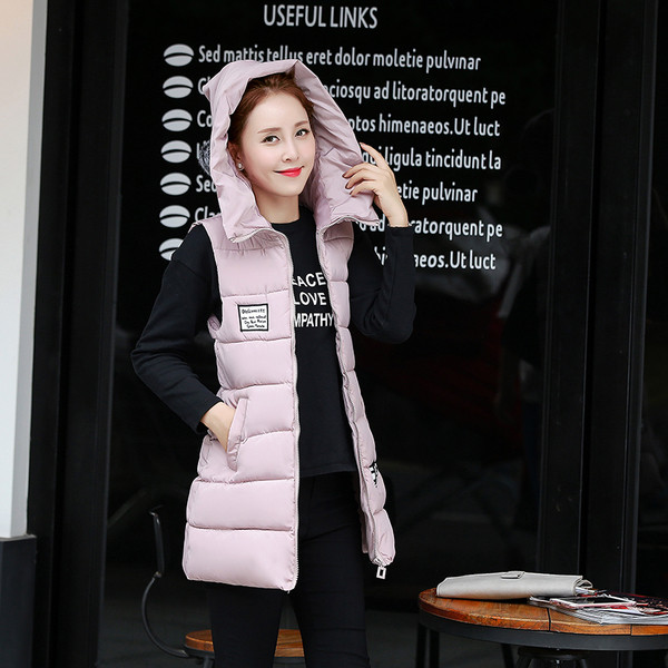 Γυναικέιο  απλό, πολύ ζεστό γιλέκο με κουκούλα