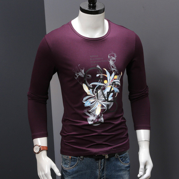 Τρέχον μοντέλο ανδρική  μπλούζα με μακρύ μανίκι για το φθινόπωρο