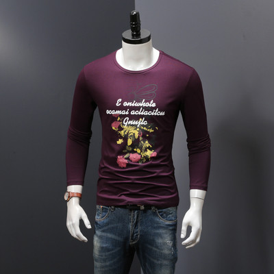 Μεγάλη ανδρική  μπλούζα με floral μοτίβα και επιγραφή