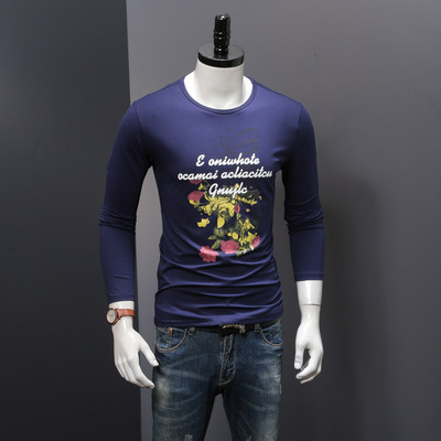 Μεγάλη ανδρική  μπλούζα με floral μοτίβα και επιγραφή