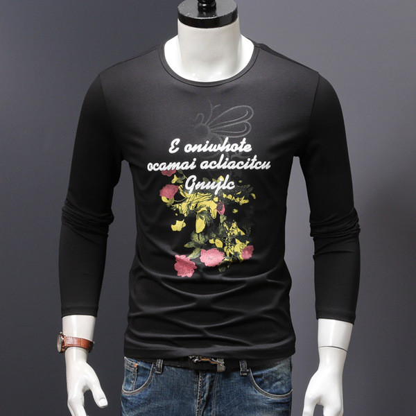 Μεγάλη ανδρική  μπλούζα με floral μοτίβα και επιγραφή