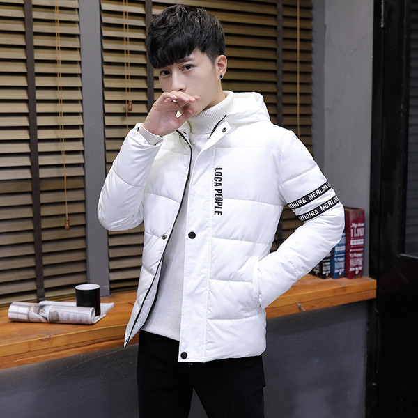 Εποχιακό ανδρικό μπουφάν με υψηλό O-κολάρο και πρακτική κουκούλα, 3 χρώματα