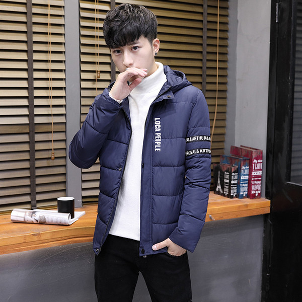 Εποχιακό ανδρικό μπουφάν με υψηλό O-κολάρο και πρακτική κουκούλα, 3 χρώματα