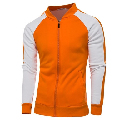 Αθλητικό ανδρικό φούτερ με κουκούλα με φερμουάρ και O-περιλαίμιο