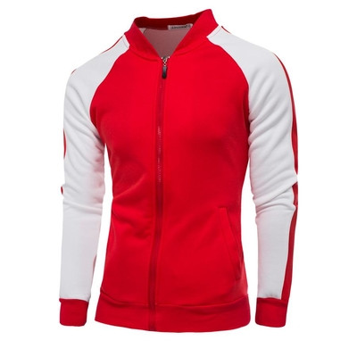 Αθλητικό ανδρικό φούτερ με κουκούλα με φερμουάρ και O-περιλαίμιο