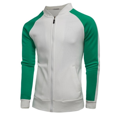 Αθλητικό ανδρικό φούτερ με κουκούλα με φερμουάρ και O-περιλαίμιο