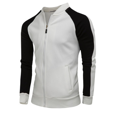 Αθλητικό ανδρικό φούτερ με κουκούλα με φερμουάρ και O-περιλαίμιο