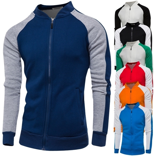 Αθλητικό ανδρικό φούτερ με κουκούλα με φερμουάρ και O-περιλαίμιο