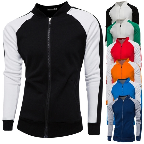 Αθλητικό ανδρικό φούτερ με κουκούλα με φερμουάρ και O-περιλαίμιο