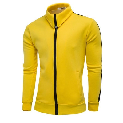 Ανδρική αθλητικό φούτερ  με φερμουάρ και μισό γιακά, 6 χρωμάτων