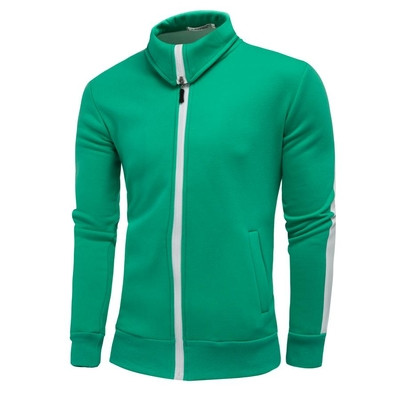 Ανδρική αθλητικό φούτερ  με φερμουάρ και μισό γιακά, 6 χρωμάτων