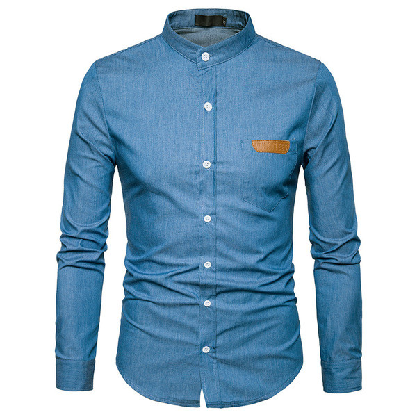 Αθλητικό κομψό ανδρικό πουκάμισο με στυλό με σχήμα O, 4 χρώματα