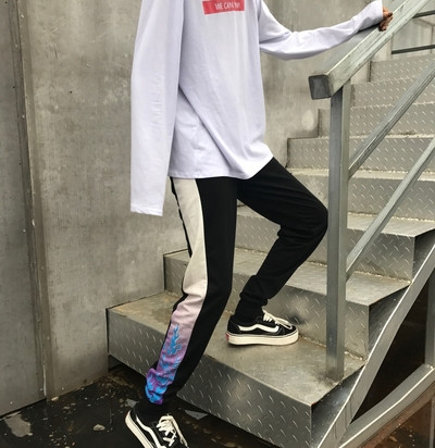 Μοντέρνα ανδρικά αθλητικά παντελόνια σε δύο χρώματα