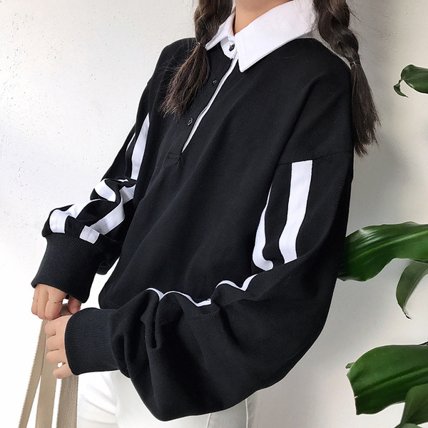 Αθλητικό κομψό γυναικείο πουκάμισο σε freestyle σε μαύρο και πράσινο