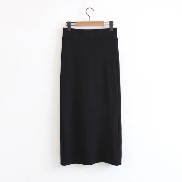 Κομψή φούστα φθινοπώρου-χειμώνα  γυναικεία με σχισμή και κορδόνια