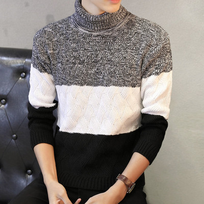 Καθημερινή ανδρικό πουλόβερ ζεστό με κολάρο πόλο μισό περιλαίμιο και σε πολλά  χρώμάτα