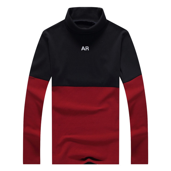 Casual μπλούζα ανδρών με μισό περιλαίμιο σε σχήμα O κολάρο και δύο  χρώματα