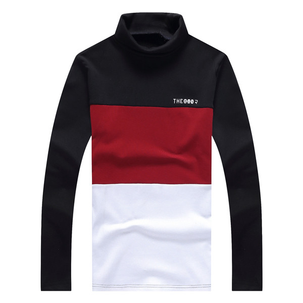 Ανδρική μπλούζα με μακριά μανίκια, μισό κολάρο πόλο και όμορφα χρώματα