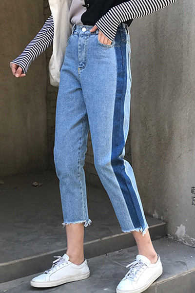 Γυναικεία 7/8 υψηλά τζιν μέσης κατάλληλα για καθημερινή ζωή