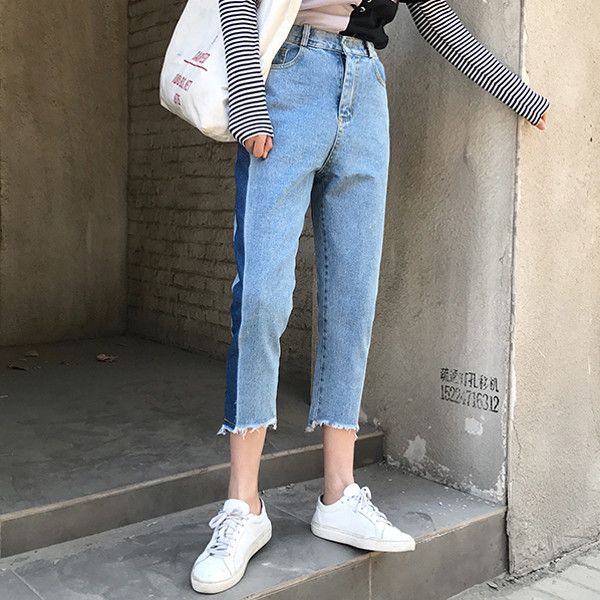 Γυναικεία 7/8 υψηλά τζιν μέσης κατάλληλα για καθημερινή ζωή