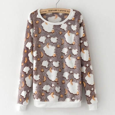 Καθημερινά πολύ μαλακά γυναικεία πουλόβερ με κολάρο σε σχήμα O, πολλά σχέδια