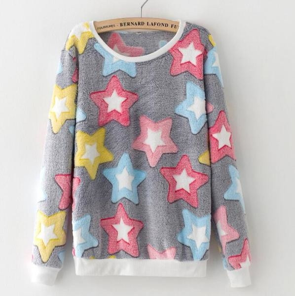 Καθημερινά πολύ μαλακά γυναικεία πουλόβερ με κολάρο σε σχήμα O, πολλά σχέδια