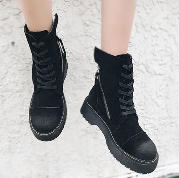 Γυναικείες ζεστές μπότες χειμωνιάτικες με πάχος σόλας 3cm