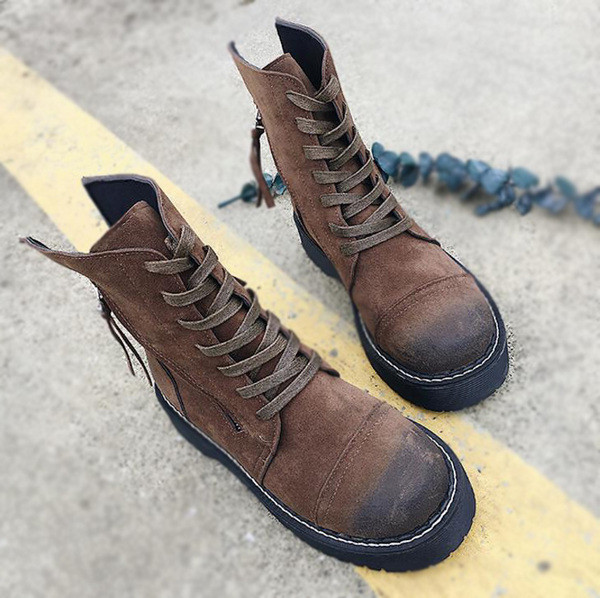 Γυναικείες ζεστές μπότες χειμωνιάτικες με πάχος σόλας 3cm