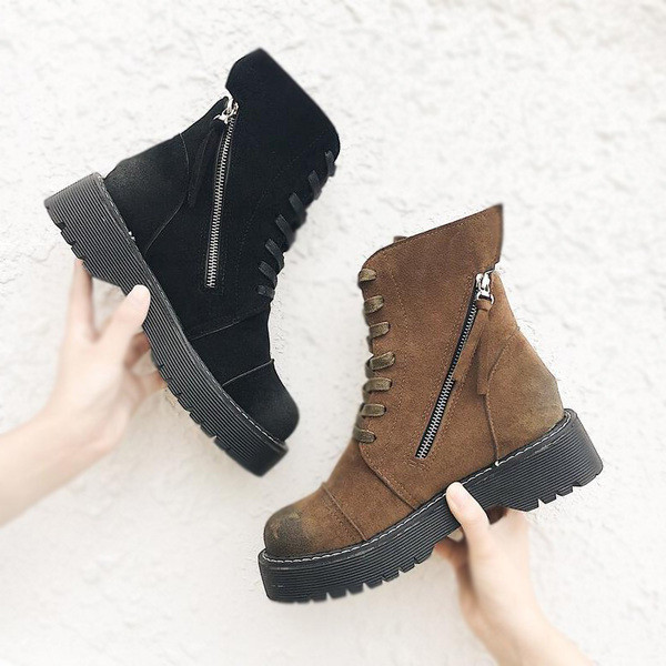 Γυναικείες ζεστές μπότες χειμωνιάτικες με πάχος σόλας 3cm