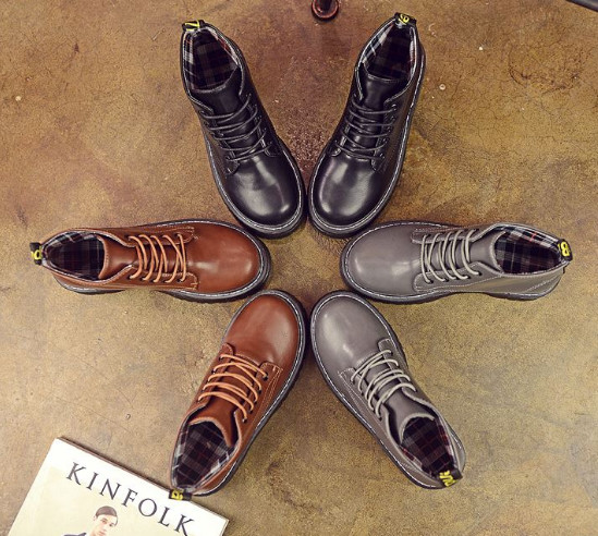 Дамски зимни боти на висока гумена подметка с кръстосани връзки , 3 модела