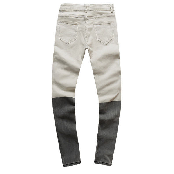 Πολύ άνετα και κομψά παντελόνια denim με ραμμένα γόνατα και φερμουάρ, 2 μοντέλα