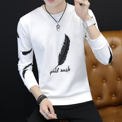 Ανδρική μπλούζα με μακριά μανίκια με κεντήματα