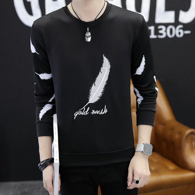 Ανδρική μπλούζα με μακριά μανίκια με κεντήματα