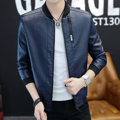 Κομψό δερμάτινο ανδρικό μπουφάν