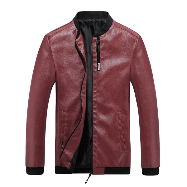 Κομψό δερμάτινο ανδρικό μπουφάν 