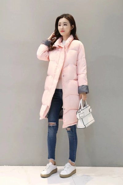 Дълго топло дамско яке в семпъл дизайн и в четири цвята