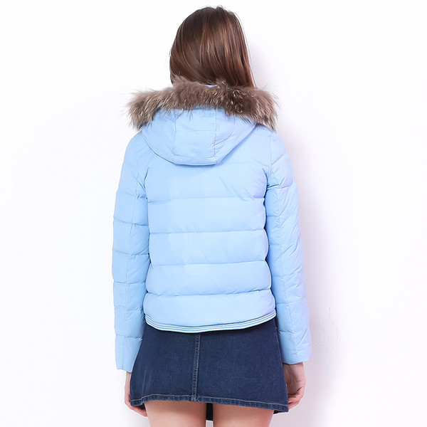 Γυναικείο χειμωνιάτικο μπουφάν σε δύο χρώματα με κουκούλα