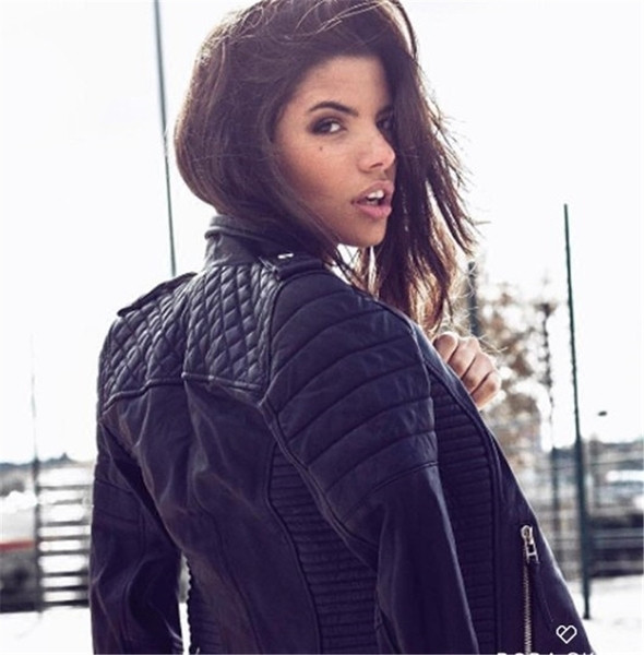 Актуално дамско яке от еко кожа с декоративни ципове, 4 модела